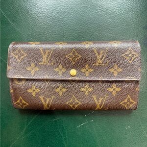 Louis Vuitton Monogram Canvas Brown and Gold Continental Wallet